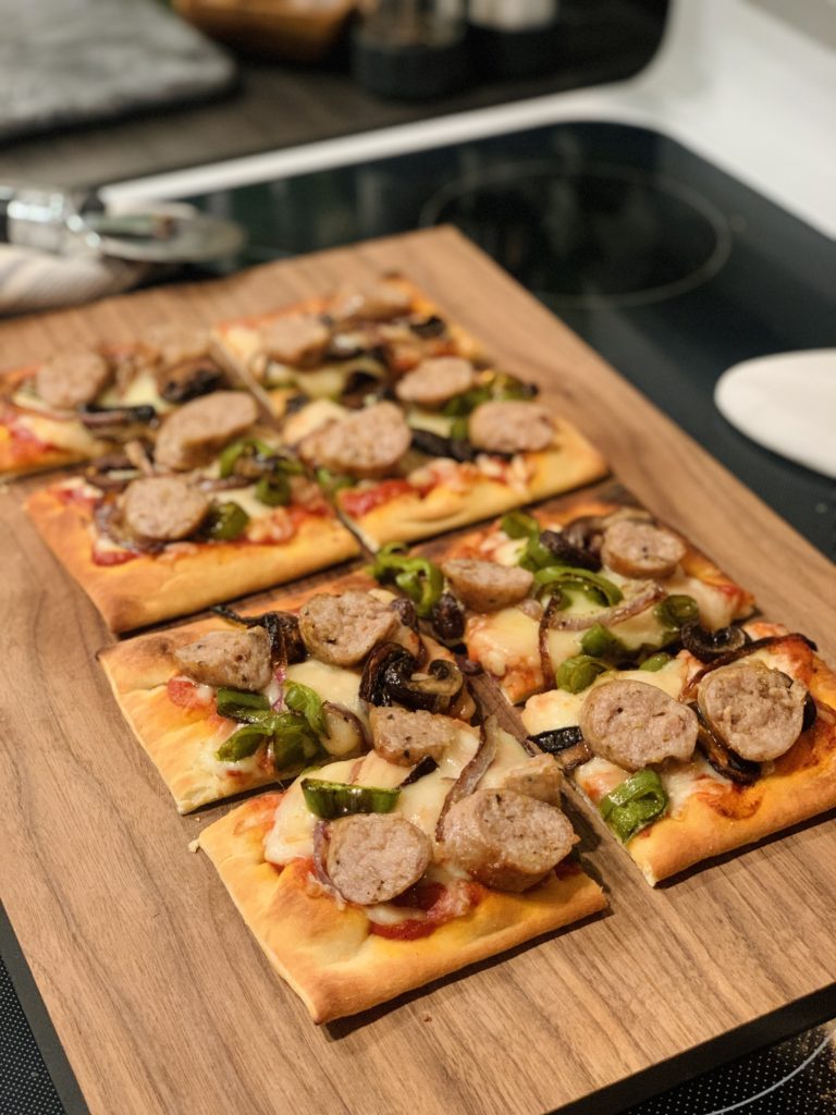 Deliciously Simple One-Pan Cheesy Italian Sausage Flatbreads