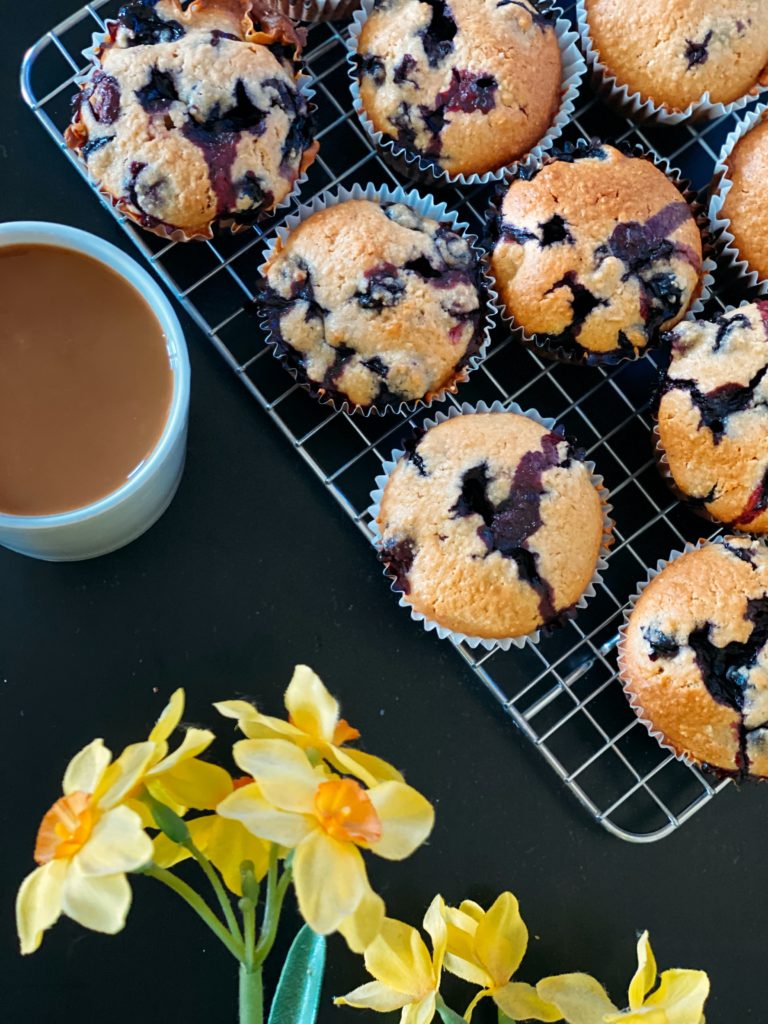 How to Make the Perfect Bakery Style Blueberry Muffins